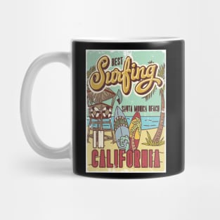 Best surfing in Santa Monica beach 😎 Mug